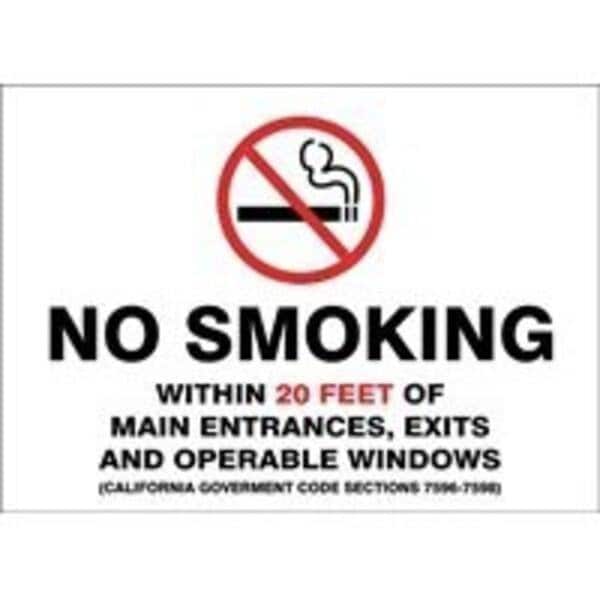 Accuform SMOKING CONTROL SIGN NO SMOKING WITHIN MSMK498XP - main